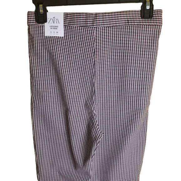 NWT Zara Houndstooth High Rise Leggings Size Small - Picture 6 of 9